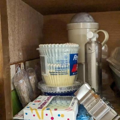 Contents of Upper North Kitchen Cabinets