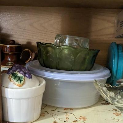Contents of Upper North Kitchen Cabinets