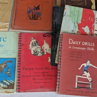 Boys Life Magazines and Vintage Kids School Workbooks