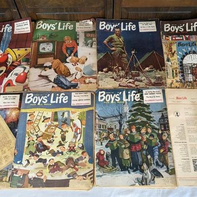 Boys Life Magazines and Vintage Kids School Workbooks