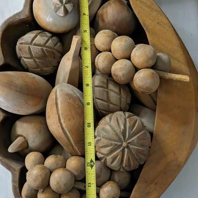 Monkey Pod Fruit Bowl and Wood Decor
