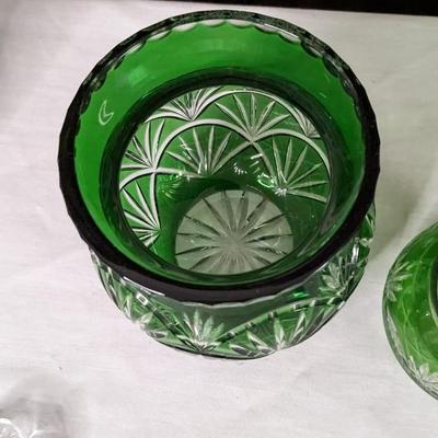 Czech Green Cut to Clear Green Crystal