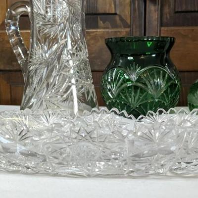 Czech Green Cut to Clear Green Crystal