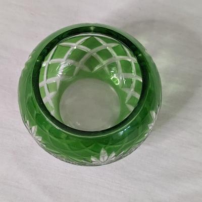 Czech Green Cut to Clear Green Crystal