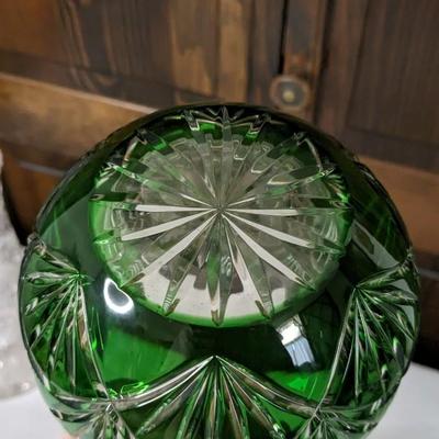 Czech Green Cut to Clear Green Crystal