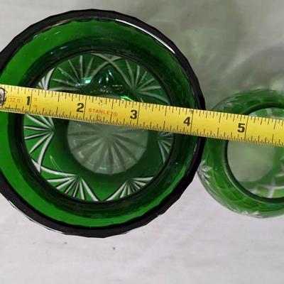 Czech Green Cut to Clear Green Crystal