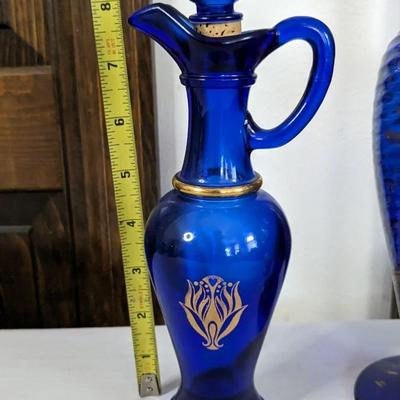 Blue and Red Decorative Glass Assortment