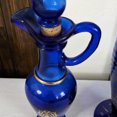 Blue and Red Decorative Glass Assortment