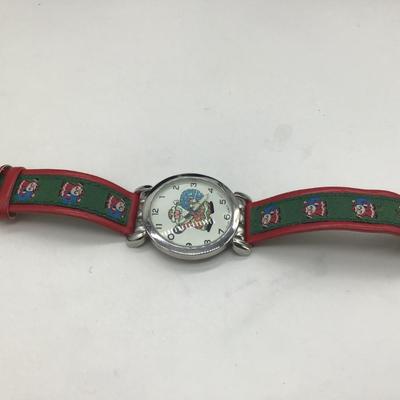 Christmas stainless steel back wristwatch