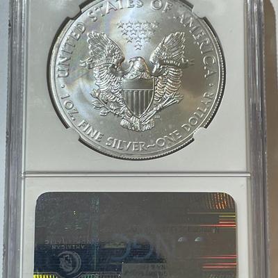 NGC CERTIFIED 2014-(S) MS-70 EARLY RELEASES AMERICAN SILVER EAGLE 1-OZ .999 AS PICTURED.