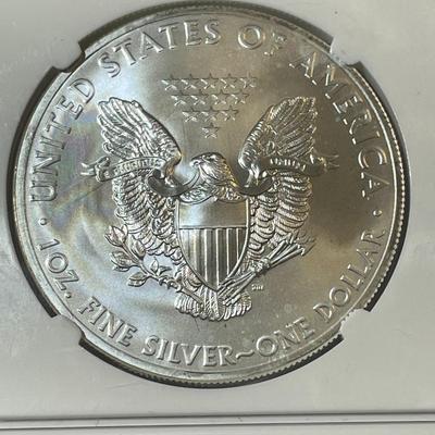 NGC CERTIFIED 2014-(S) MS-70 EARLY RELEASES AMERICAN SILVER EAGLE 1-OZ .999 AS PICTURED.