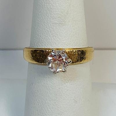 LOT 2: Vintage 14k yellow gold- 7/8 ct. Brilliant Cut Round DIAMOND Solitaire Engagement Ring Includes original appraisal and quarantee...