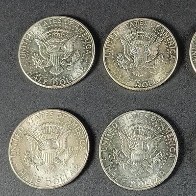 LOT 11: Set of (8) 90% Silver 1964 Kennedy Half-Dollar Coins