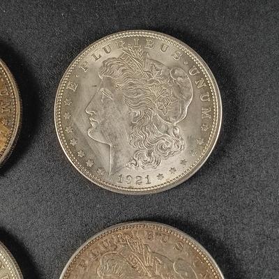 LOT 13: Set of (4) 1921 Morgan Silver Dollar Coins