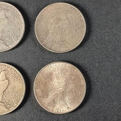 LOT 17: Set of (6) 1922-1924 Liberty Peace Dollar Coins- 90% Silver