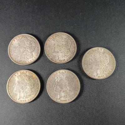 LOT 19: Set of (5) 1886-1898 Liberty Peace Dollar Coins