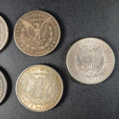 LOT 23: Set of (5) 1879-1900 Liberty Peace Dollar Coins