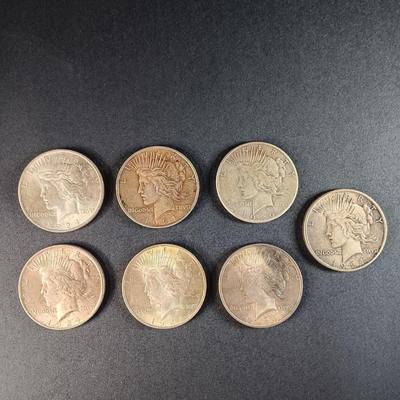 LOT 24: Set of (7) 1924 & 1926 Liberty Peace Dollar Coins