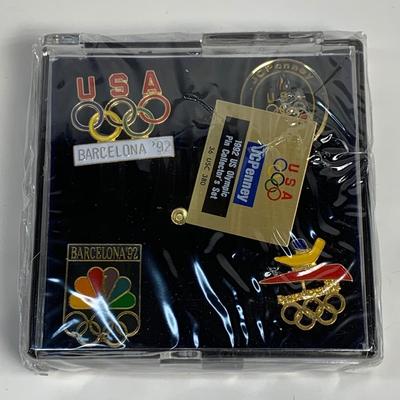 LOT 68: Olympic Pin Collection: Coco-Cola, Campbell Soups, Official Collectors Set, JC Penny & Others