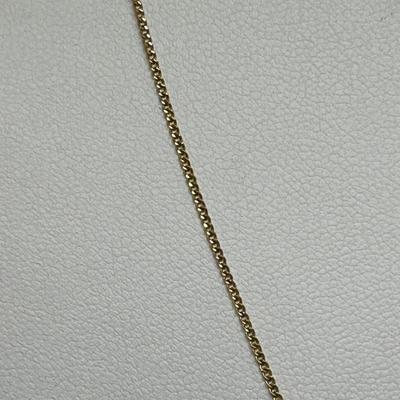 LOT 82: Gold Cross Necklace: 12 KT, Tw. 1.58, 18