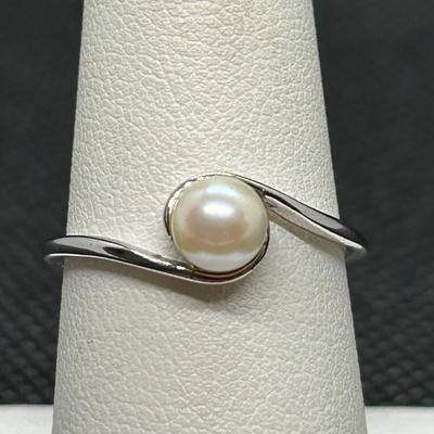 LOT 87: Three Avon Sterling Silver Rings with Pearl & Rhinestones
