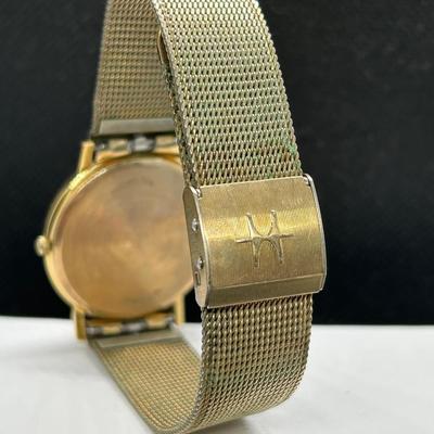 LOT 96: Hamilton 1/40- 10KT-R.G.P. Gold Dupont Watch & Gold Dupont Pin