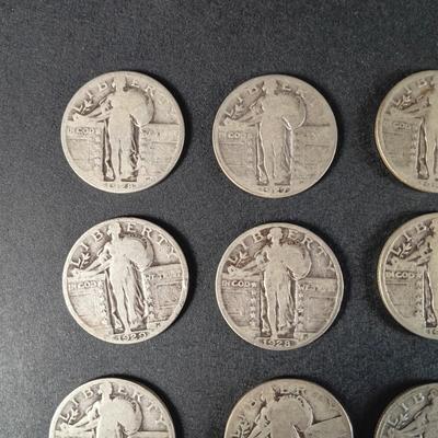 LOT 132: Set of (13) Liberty Walker Quarters with (2) Barber Quarters and a 1944 Quarter