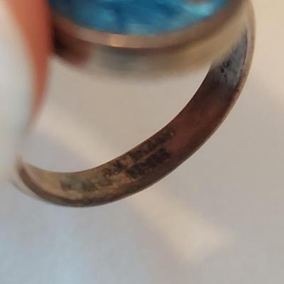 Sterling Silver Rings w/ Onyx Like Stones (P-BBL)