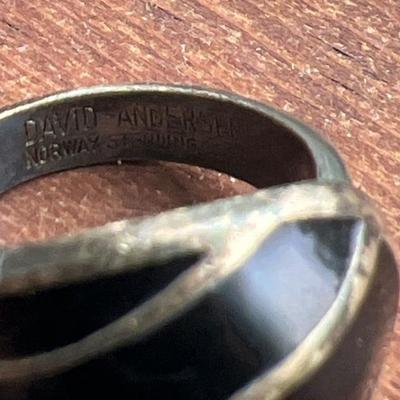 Sterling Silver Rings w/ Onyx Like Stones (P-BBL)