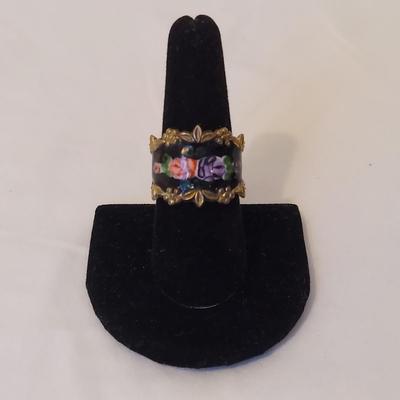Sterling Silver Rings w/ Onyx Like Stones (P-BBL)
