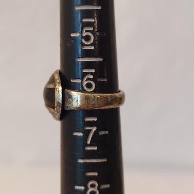 Sterling Silver Rings w/ Onyx Like Stones (P-BBL)