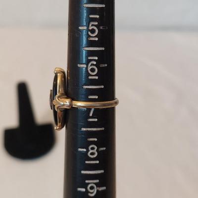 Sterling Silver Rings w/ Onyx Like Stones (P-BBL)