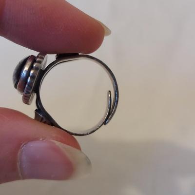 Sterling Silver Rings w/ Onyx Like Stones (P-BBL)