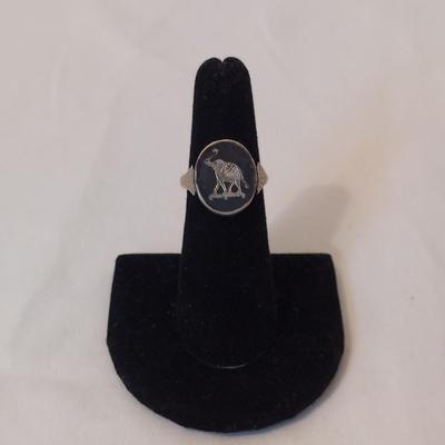 Sterling Silver Rings w/ Onyx Like Stones (P-BBL)