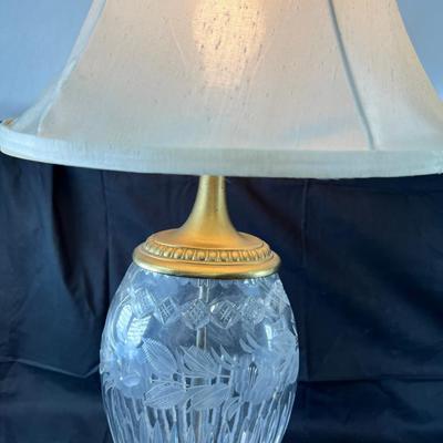 2 lead crystal vintage lamps