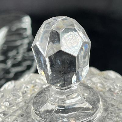 Cut Crystal perfume bottles, vase, candy dish