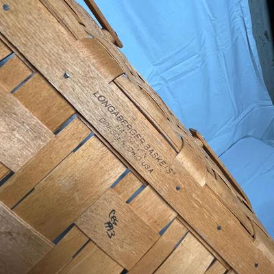 Longaberger basket w/ greenery