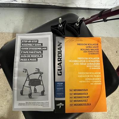 Guardian 4 Wheel Walker w/ Seat & Brakes