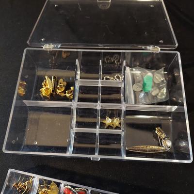Post Back Earrings w/ Acrylic Storage Containers (P-BBL)