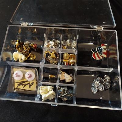 Post Back Earrings w/ Acrylic Storage Containers (P-BBL)