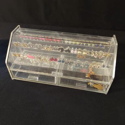 Post Back Earrings w/ Acrylic Storage Containers (P-BBL)