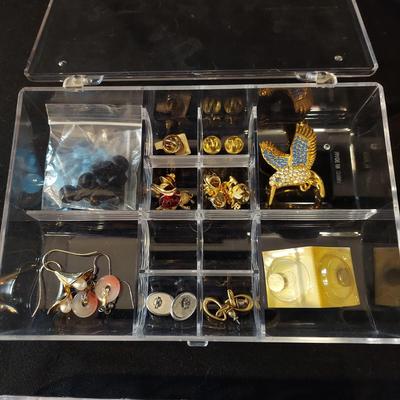 Post Back Earrings w/ Acrylic Storage Containers (P-BBL)