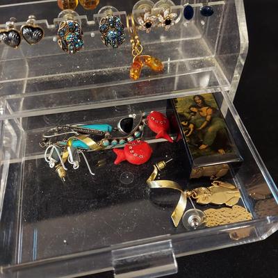 Post Back Earrings w/ Acrylic Storage Containers (P-BBL)