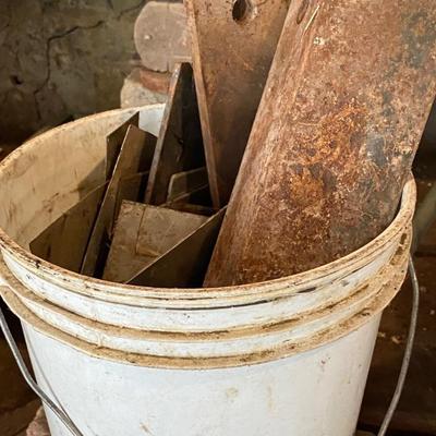 Bucket of Plate Pieces