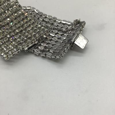 Chunky wide faux Rhinestone bracelet