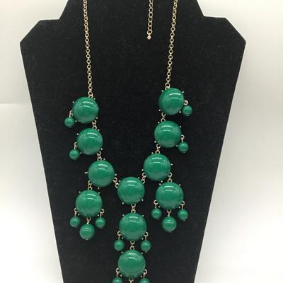 Green colored styled vintage necklace