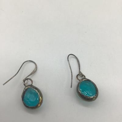 Stained glass artisan earrings