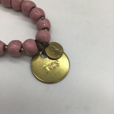 Pink hope beaded bracelet