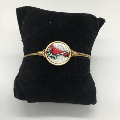 Embrace the journey red bird bracelet