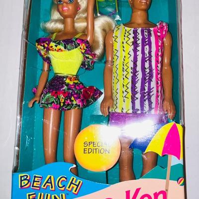 Bech Fun Barbie & Ken , Sun Jewel Barbie & One Skipper Outfit
